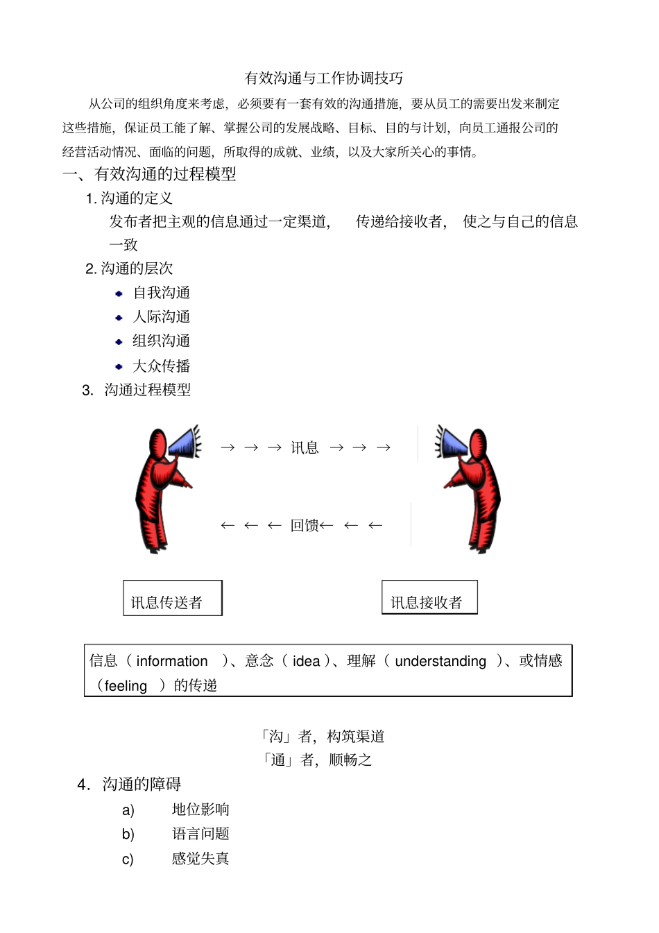 公司的有效沟通与工作协调技巧综述_第1页