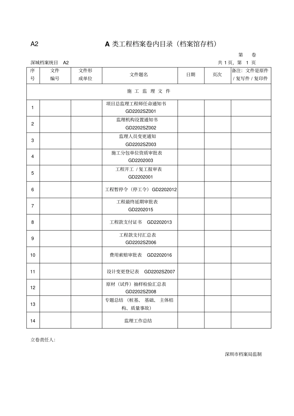 公司监理项目竣工资料归档规定_第2页