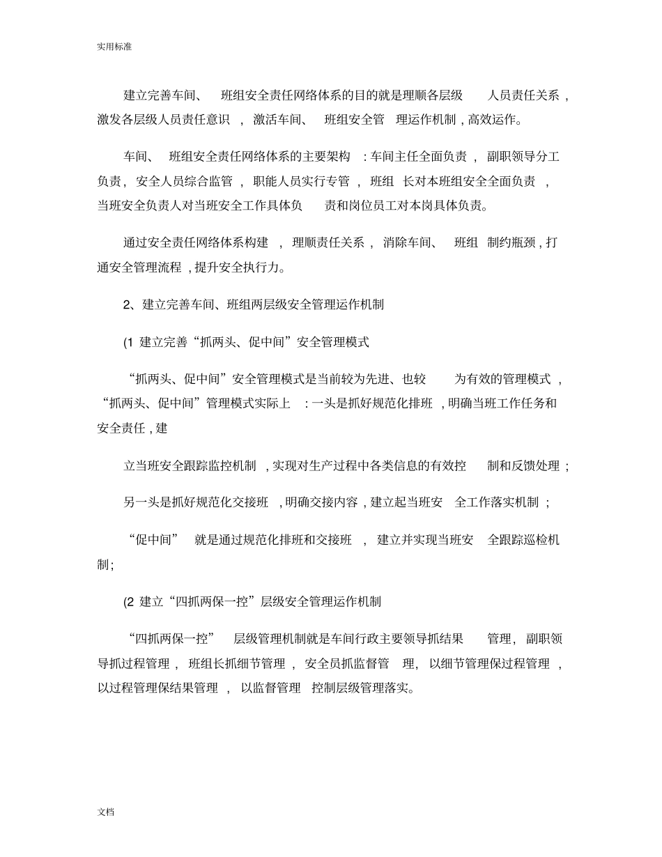 公司管理系统要求规范车间、班组安全系统管理系统模式精_第2页