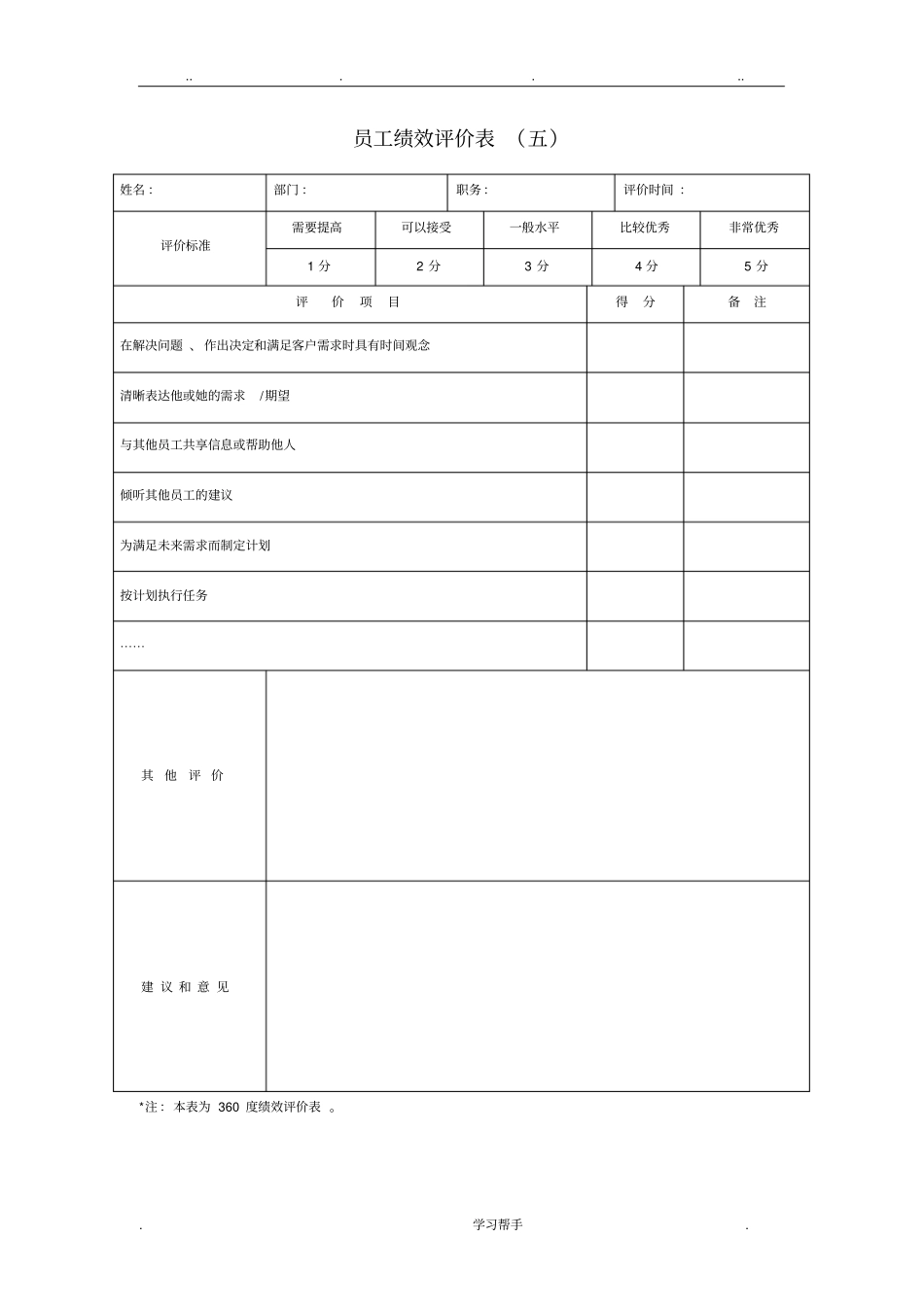公司绩效考核表格大全实用_第1页