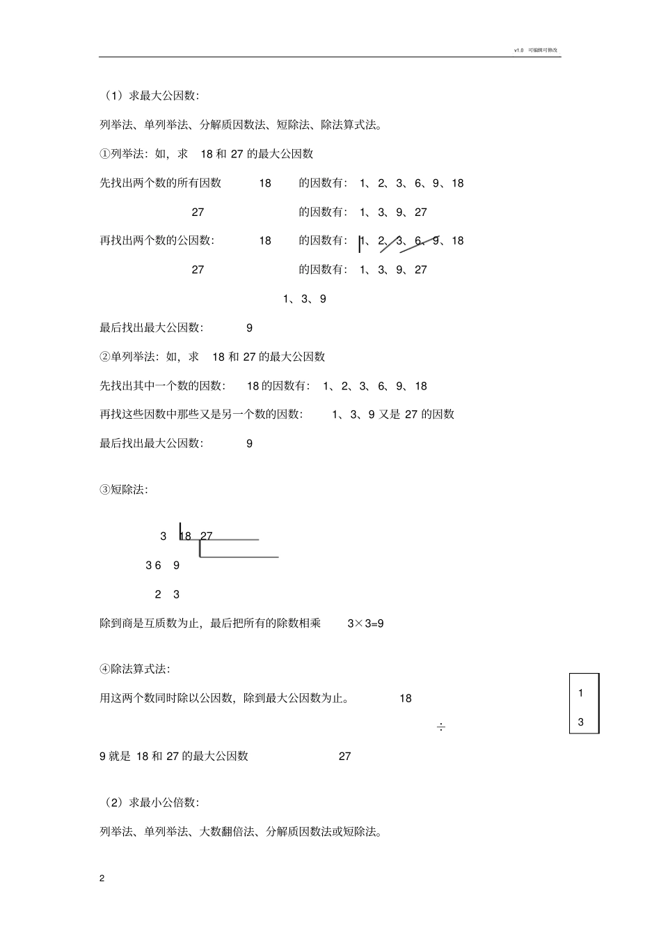 公因数和公倍数知识点_第2页