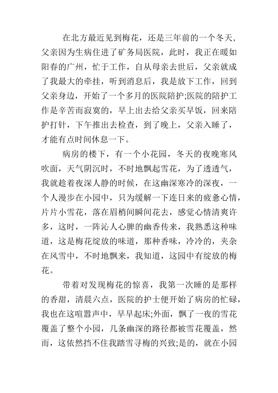 描写梅花的散文_第2页