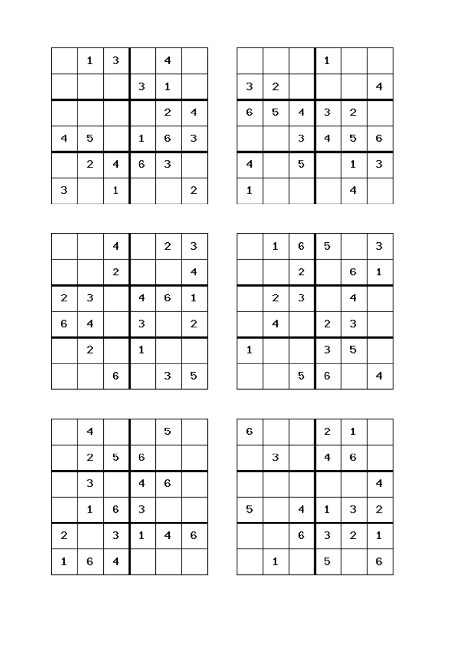 六宫格数独100题_第1页