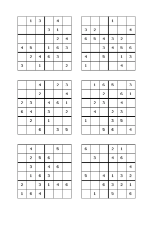 六宫格数独100题