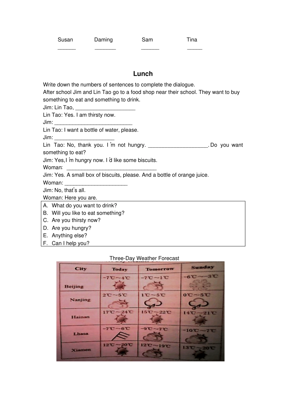六年级下册英语试题-阅读理解专项练习外研三起_第2页