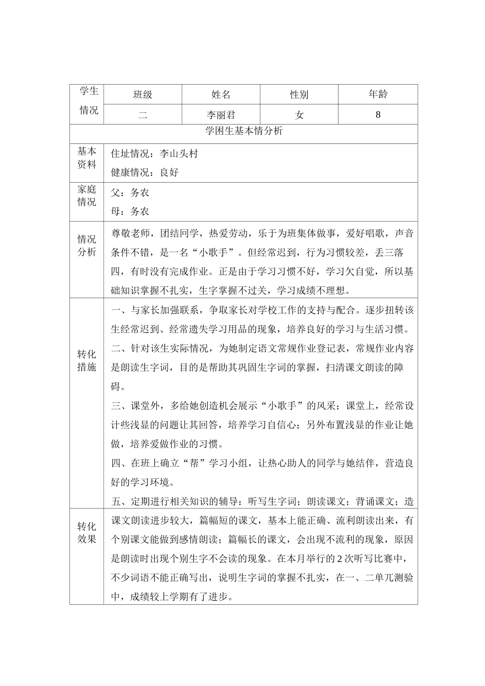 学困生转化情况记录表_第3页