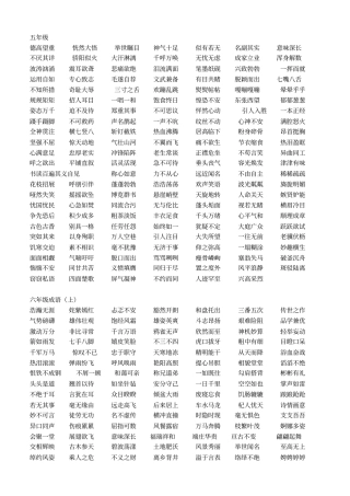 六年级小升初成语复习
