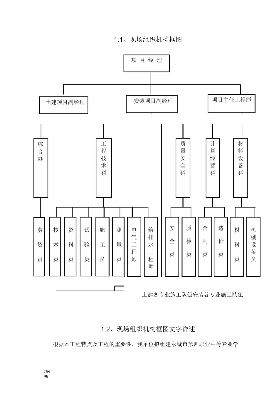 现场组织机构机构框图_第1页