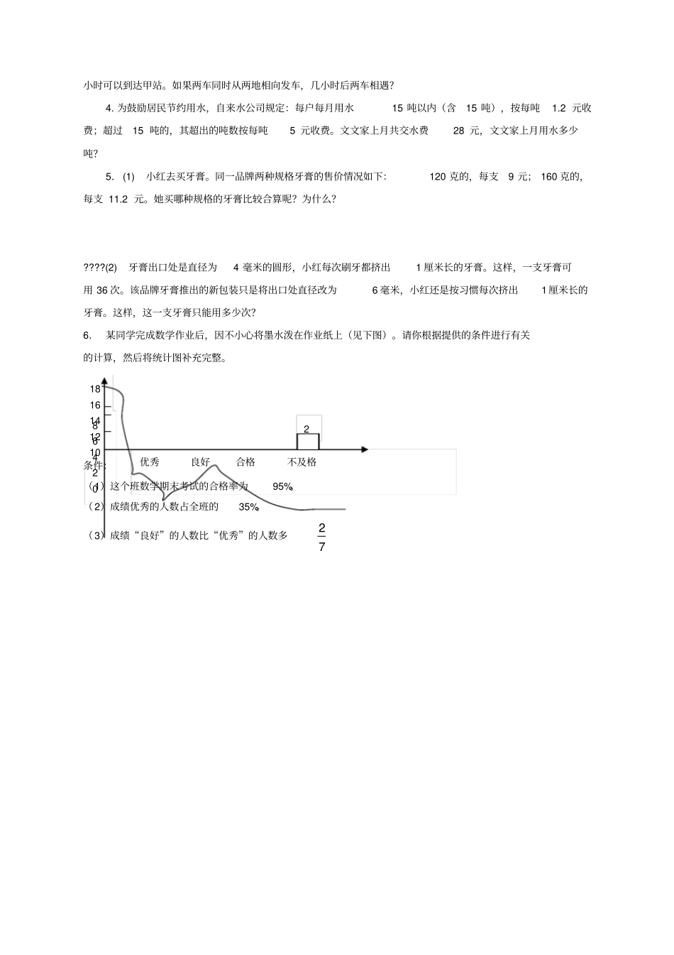 六年级毕业模拟试卷_第3页