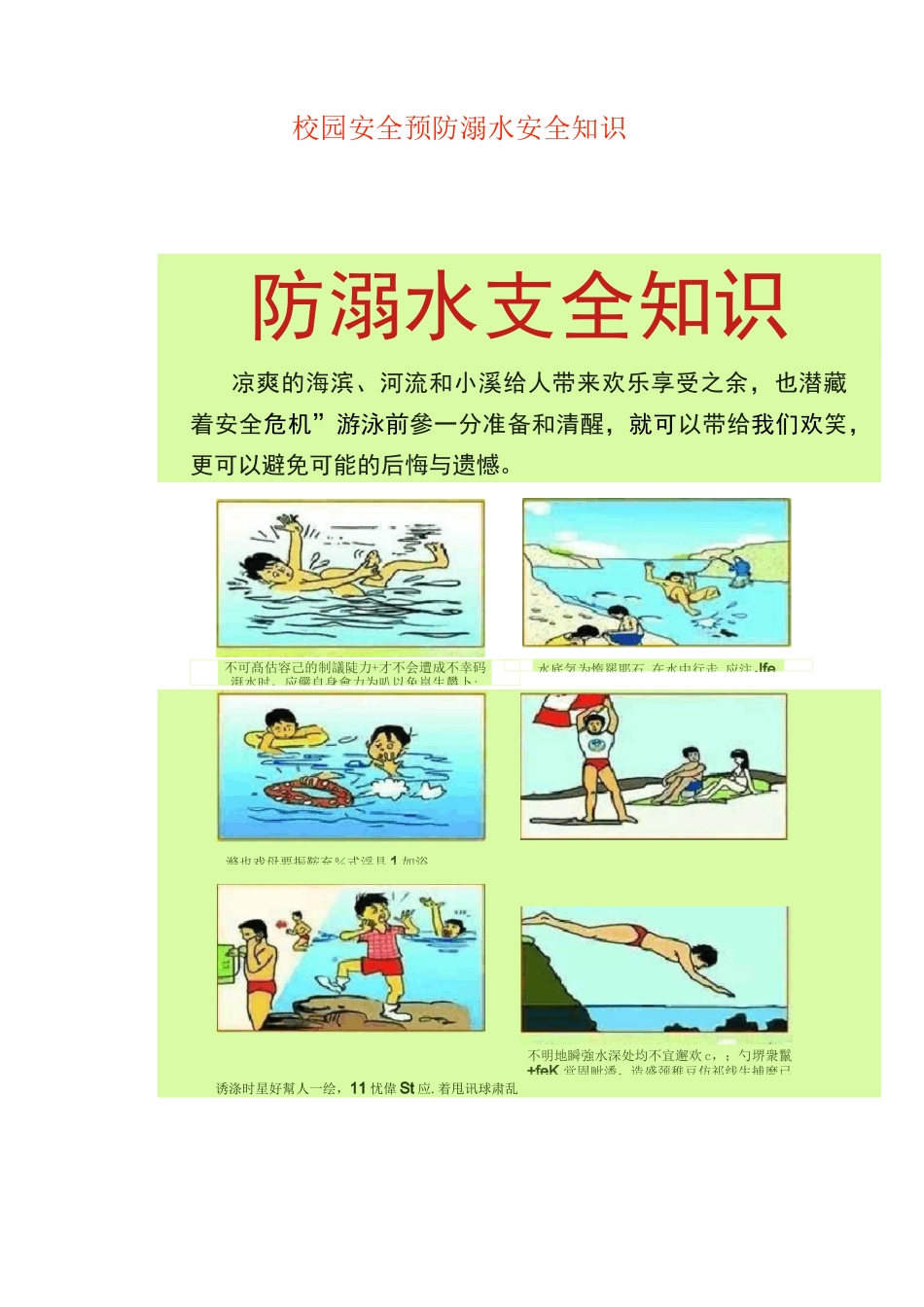校园安全预防溺水安全知识_第1页