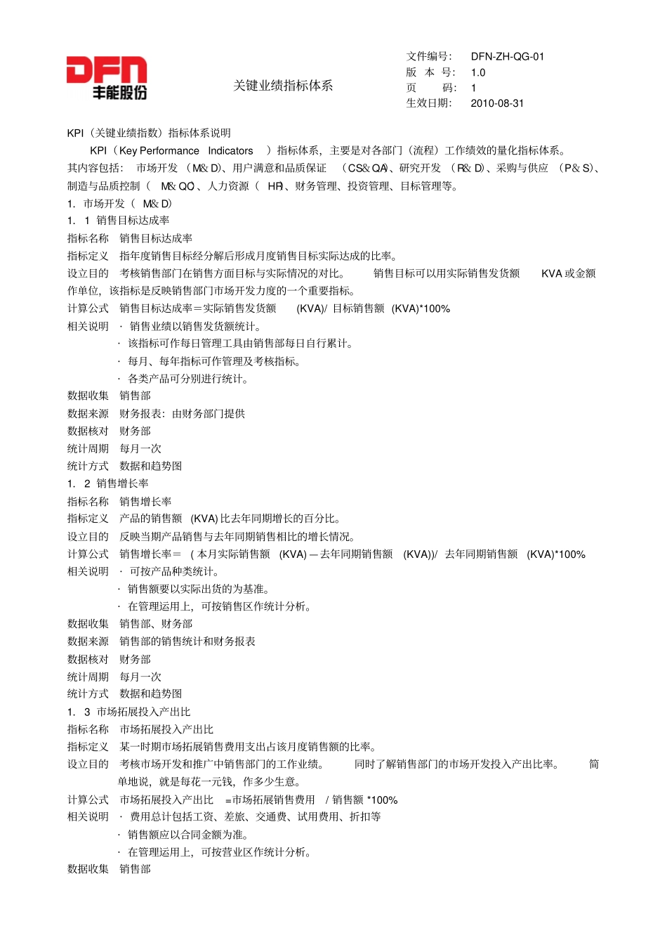 关键业绩指标体系_第1页