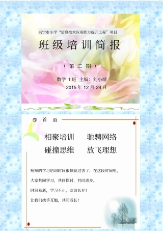 兴宁小学信息技术应用能力提升工程项目