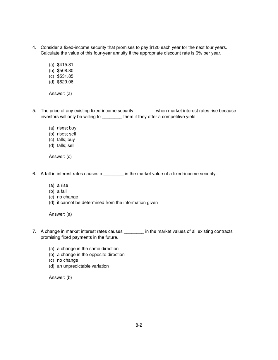 兹维博迪金融学第二版试题库08TB_第2页