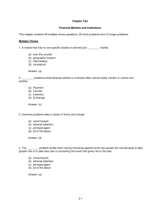 兹维博迪金融学第二版试题库2TB