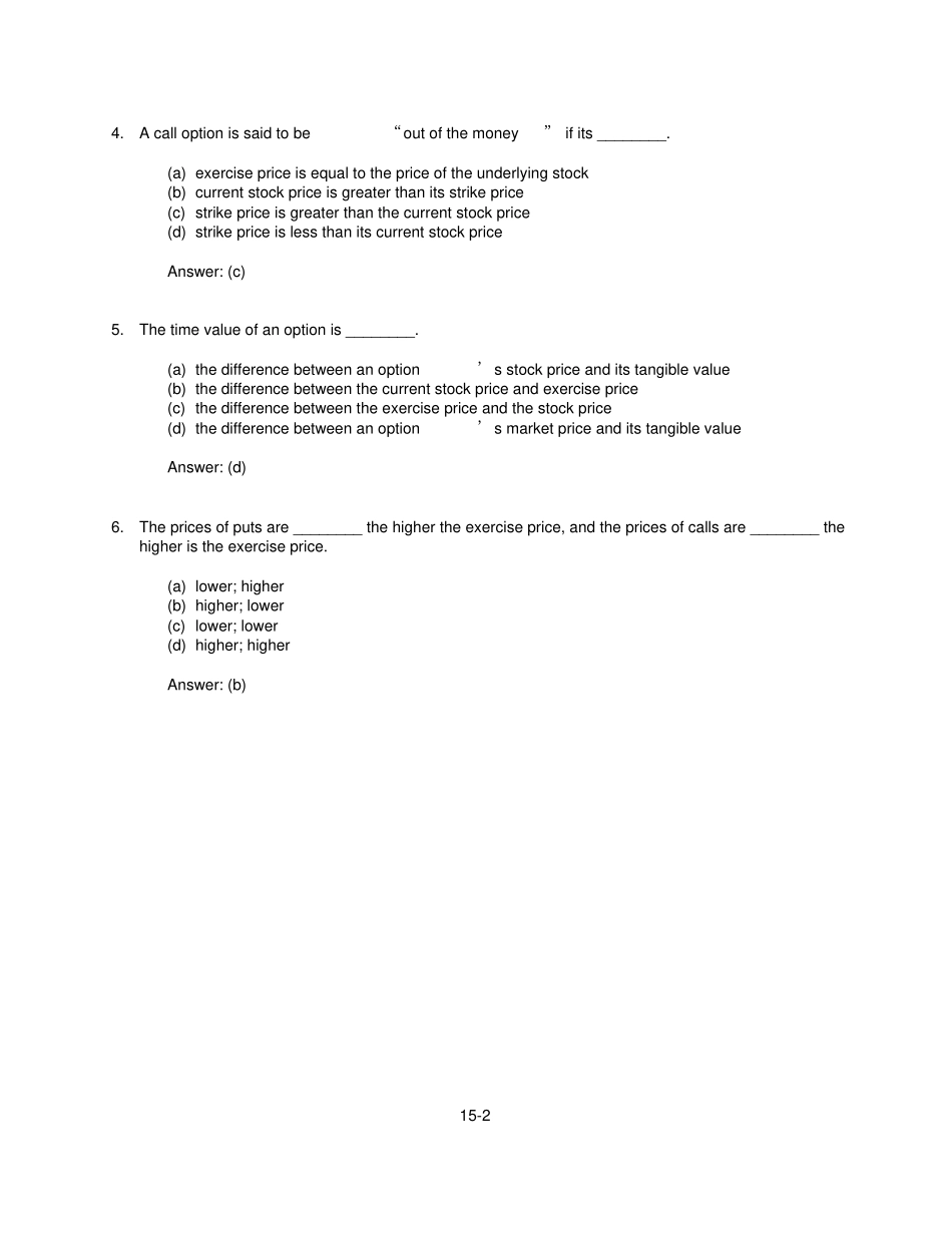 兹维博迪金融学第二版试题库15TB_第2页