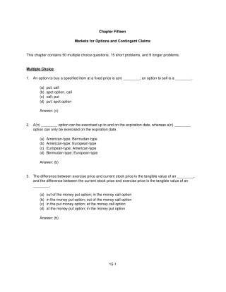 兹维博迪金融学第二版试题库15TB