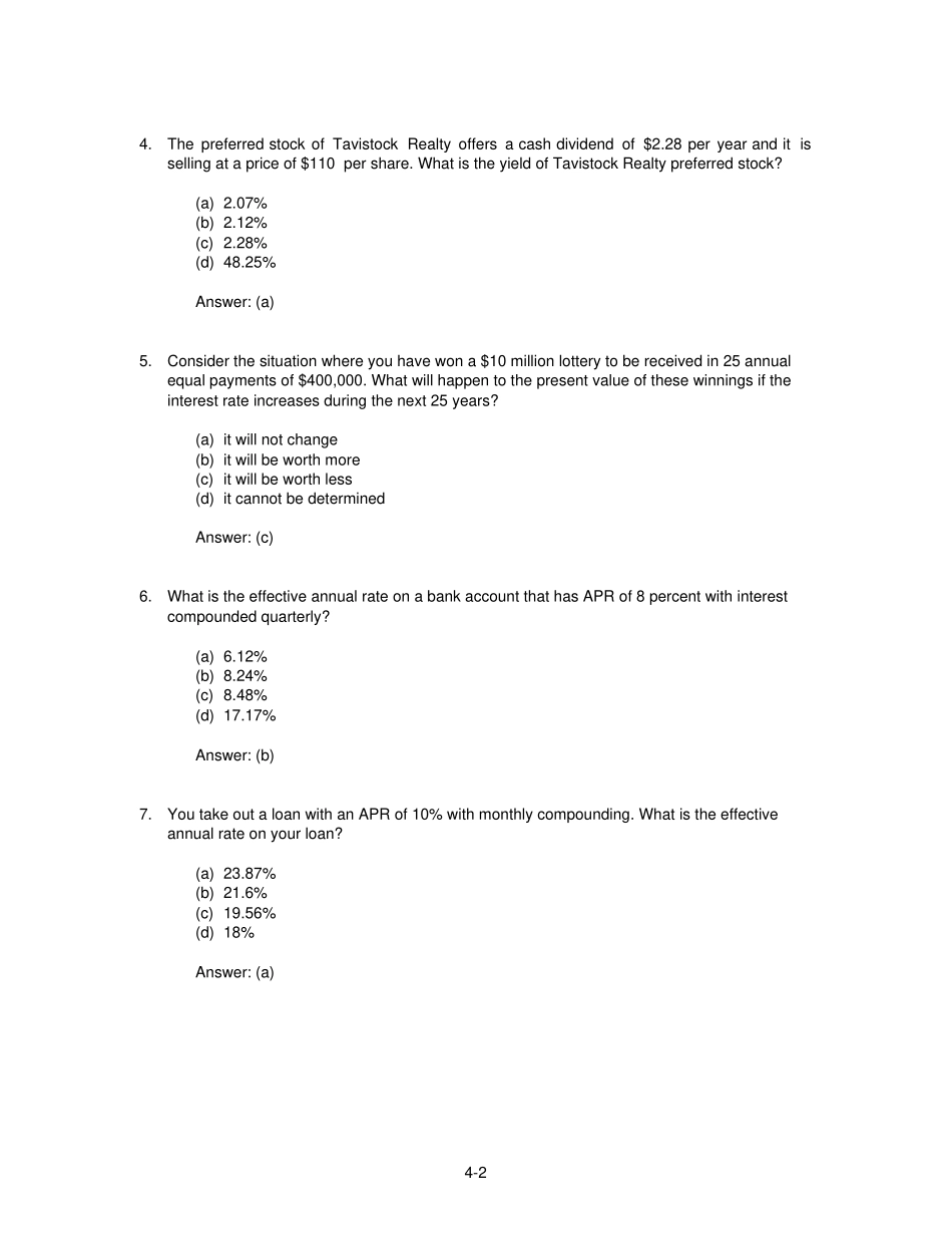 兹维博迪金融学第二版试题库4TB_第2页