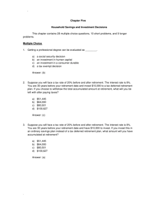 兹维博迪金融学第二版试题库5TB