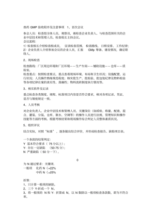兽药GMP验收程序