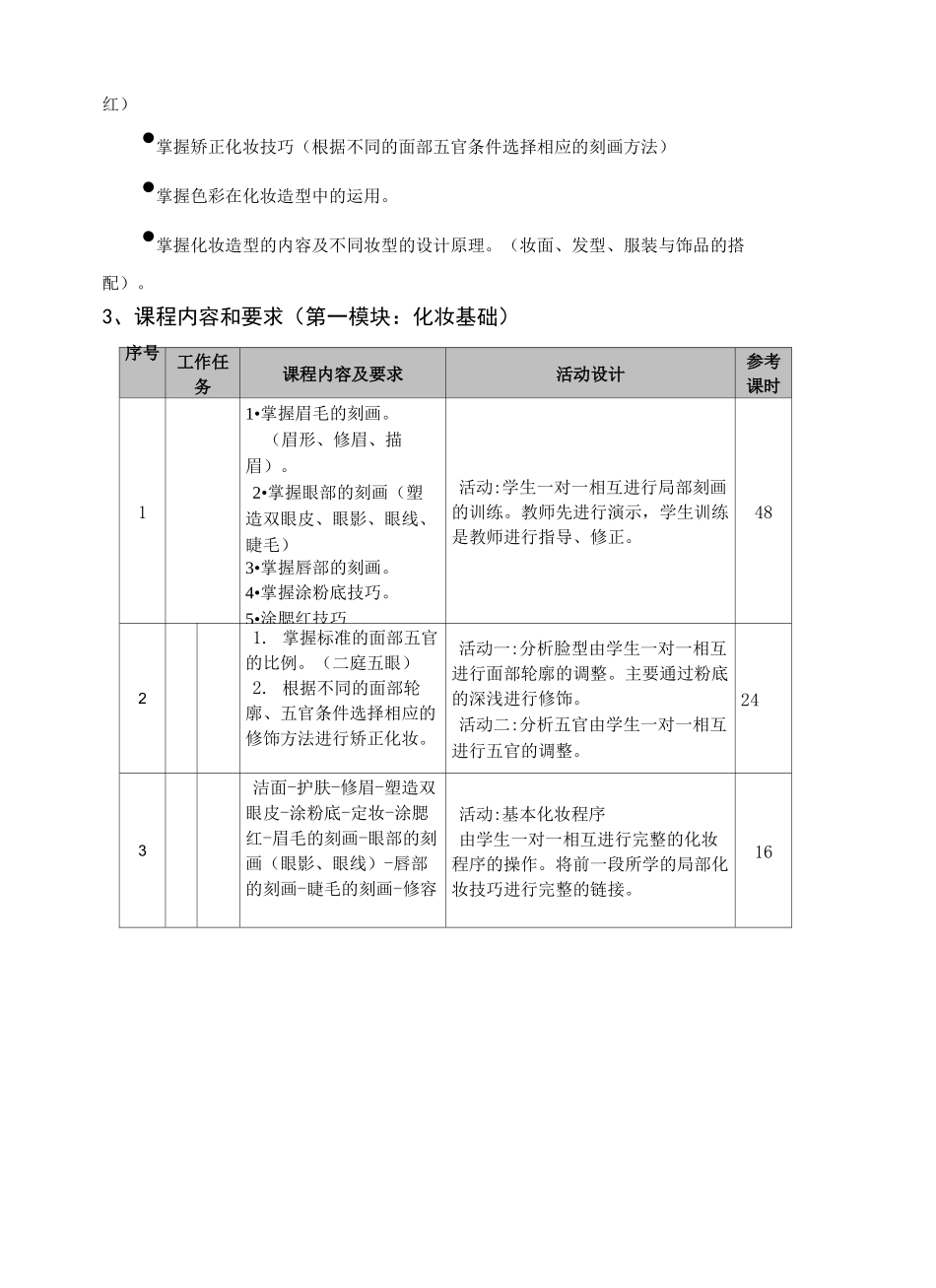 化妆造型课程标准_第3页