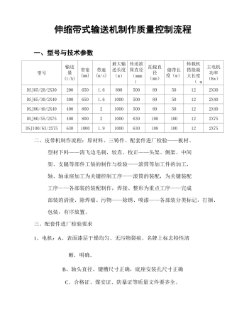 皮带机质量标准