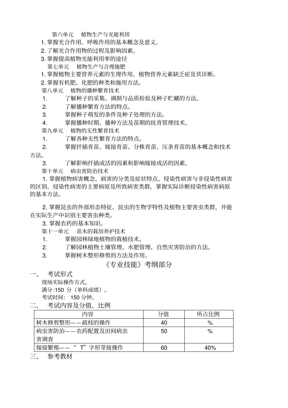 农林类专业技能考核大纲_第3页