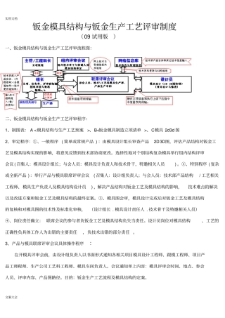 冲压模具设计评审流程