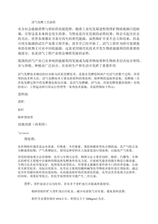 秸秆沼气发酵工艺流程汇总