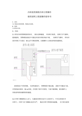 冷库操作规程冷库日常操作