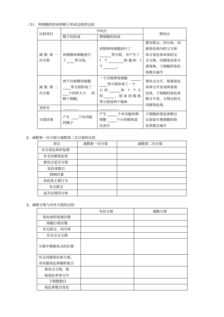 减数分裂学案_第3页
