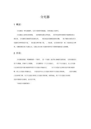 分光器基本知识