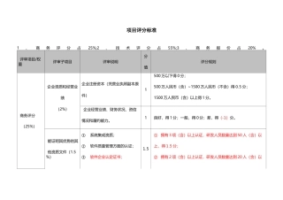 项目评分标准