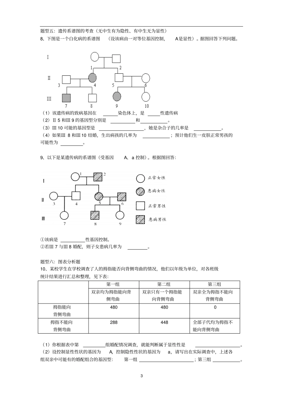 分离定律类型题原创_第3页
