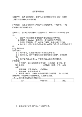 分级护理制度2011