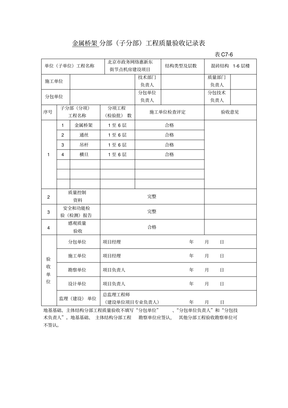 分部子分部工程质量验收记录表_第2页