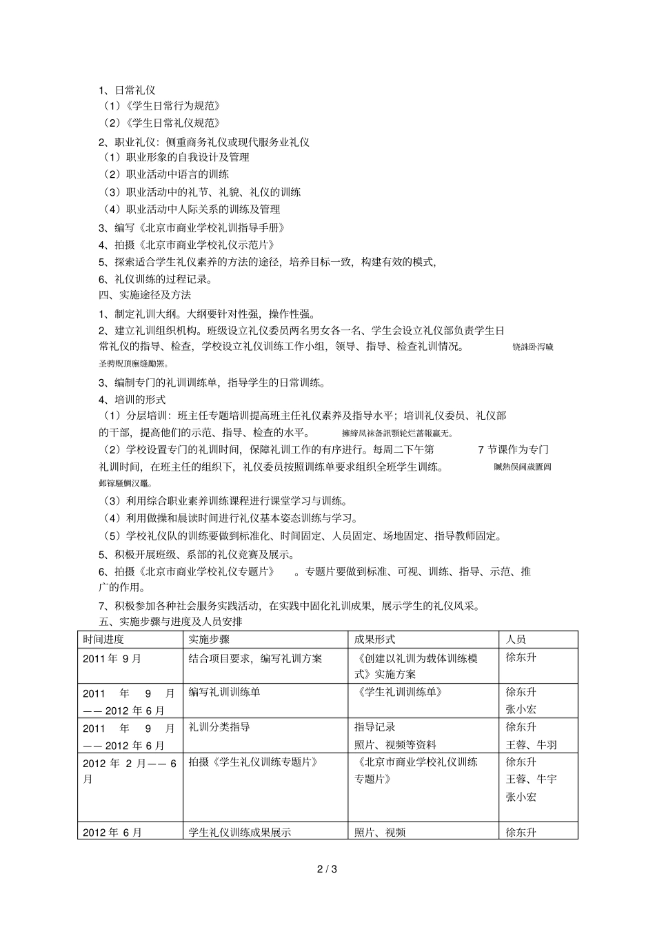 创建以礼训为载体的训练模式实施方案_第2页
