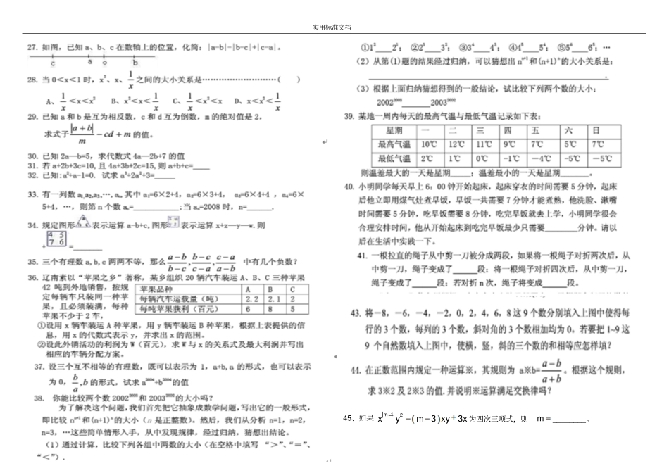 初一数学的上难地的题目百道及答案详解_第3页