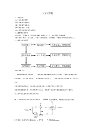 初三上学期工业流程题解题方法总结