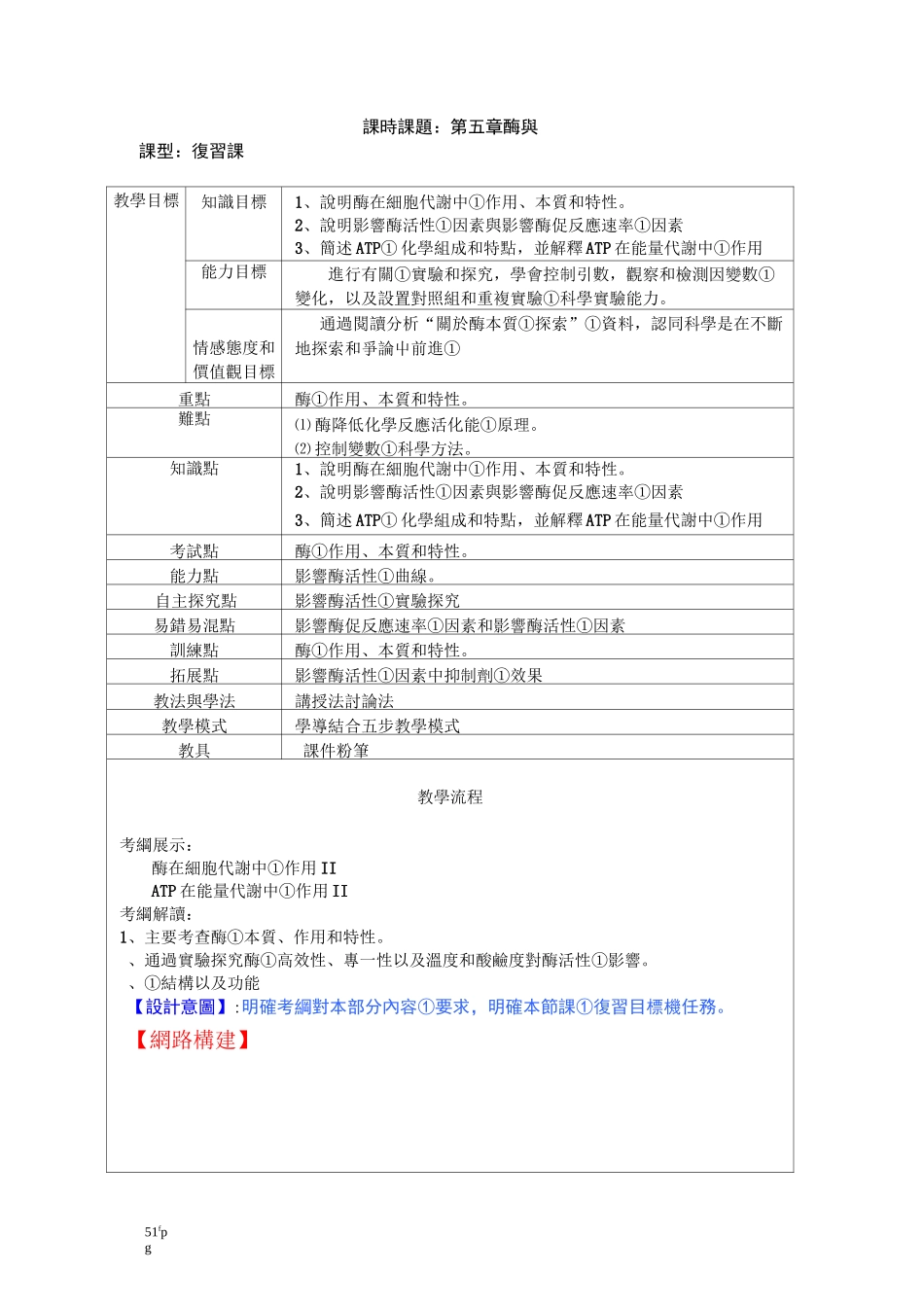 酶与ATP高三复习教案_第1页
