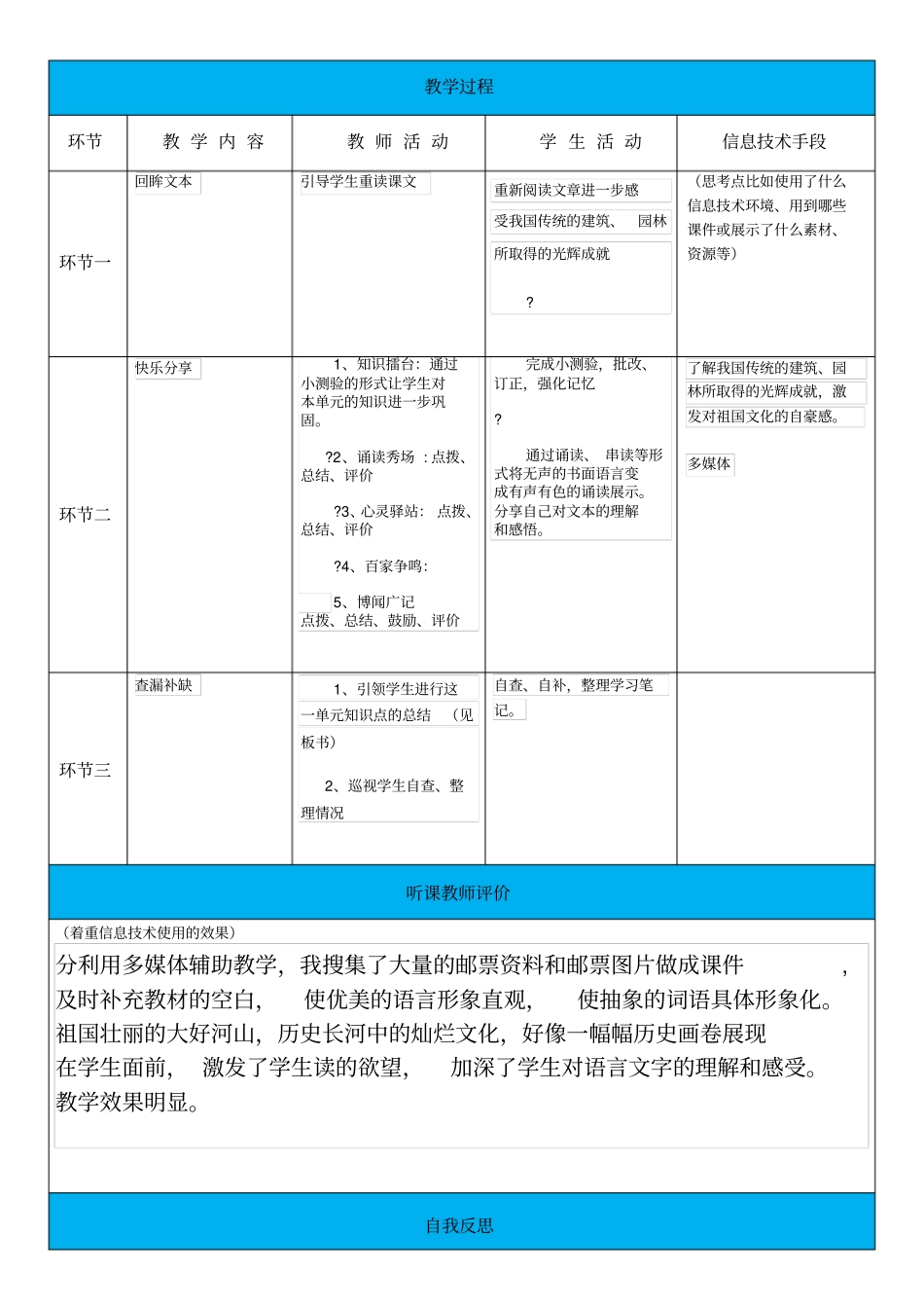 初三语文分享课设计模板_第2页