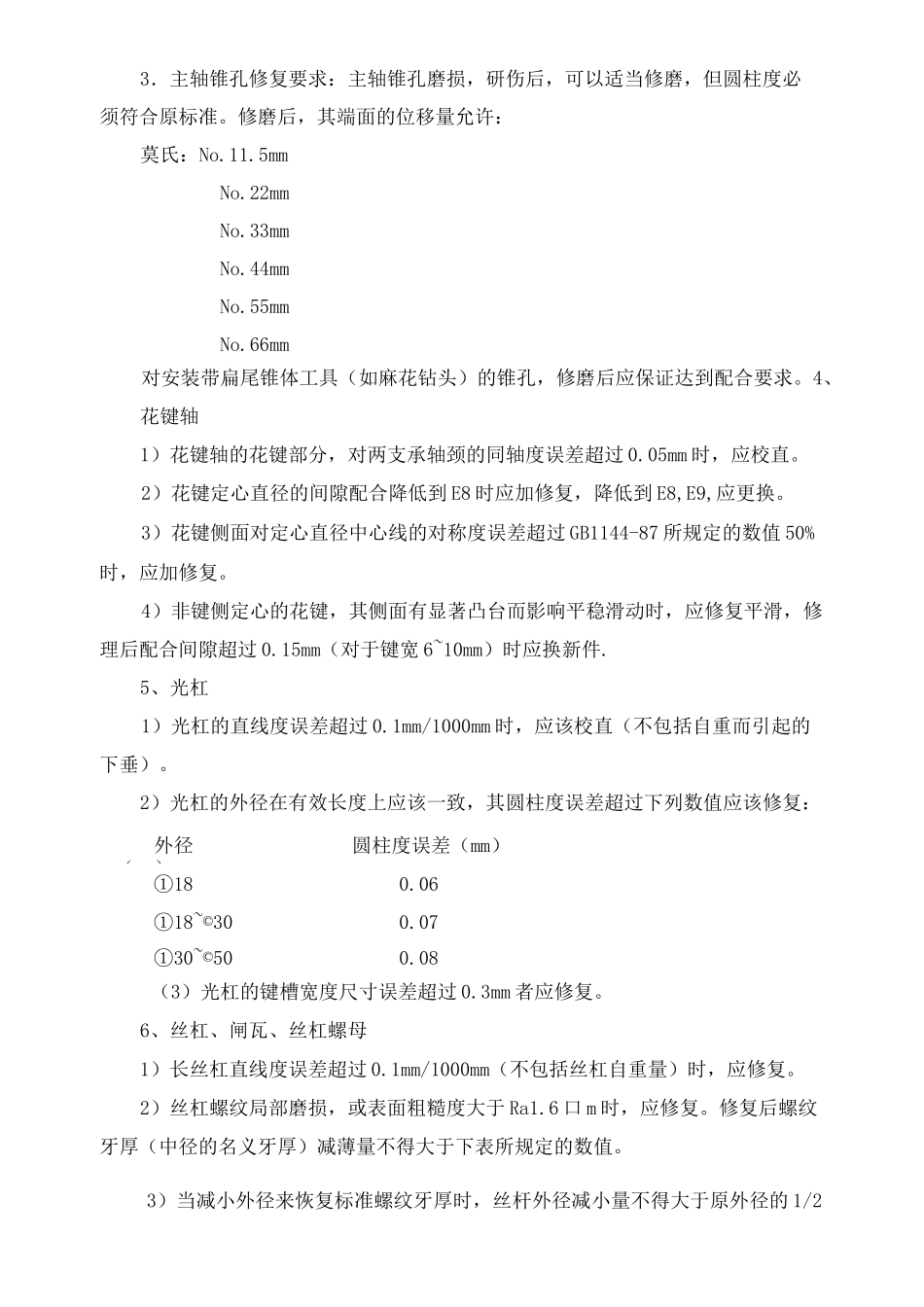 机械零件报废标准与修复工艺_第2页