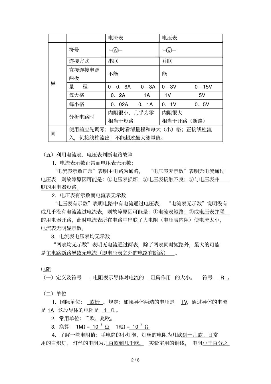 初中物理-电压与电阻_第2页