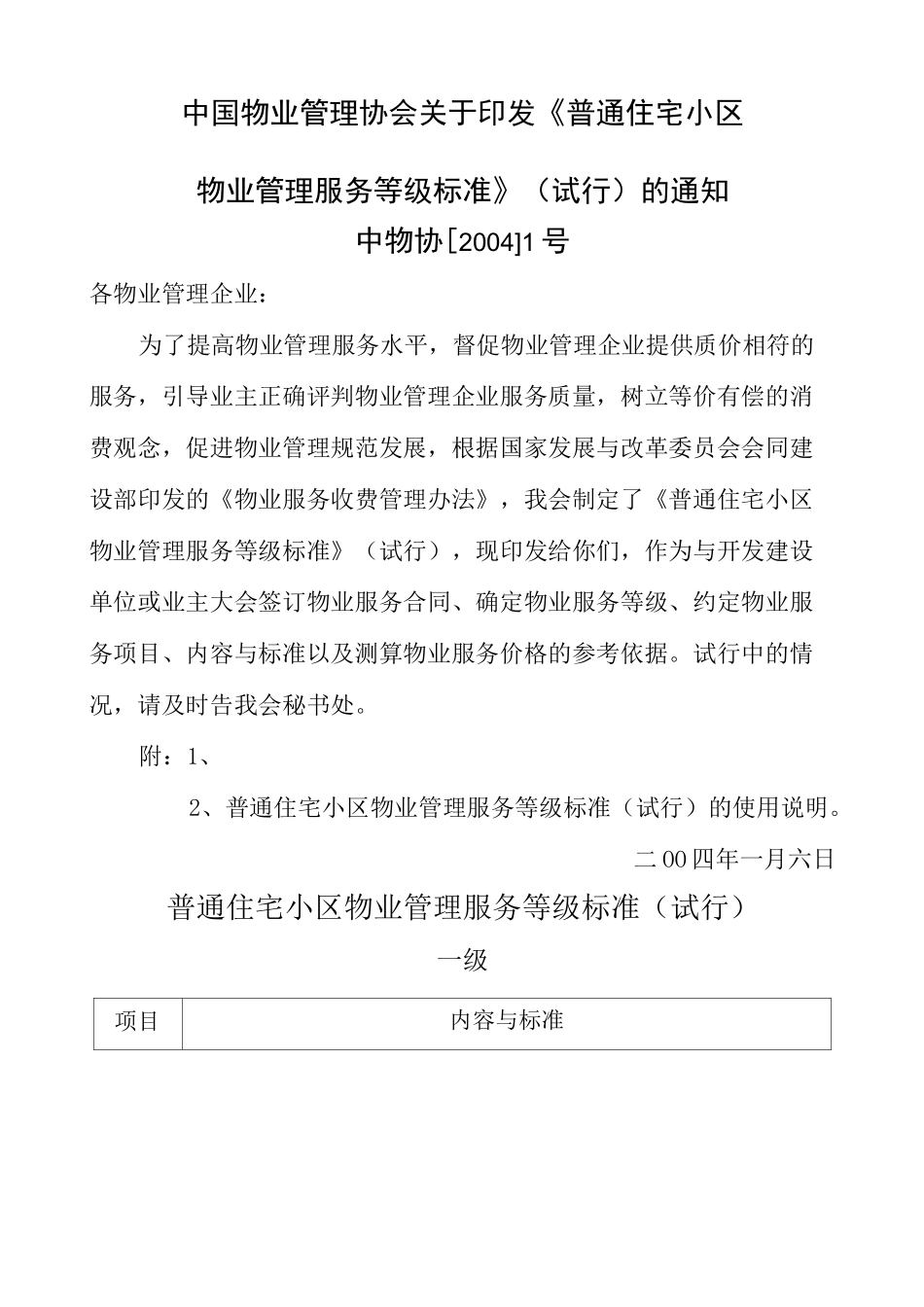 普通住宅小区物业管理服务等级标准_第2页