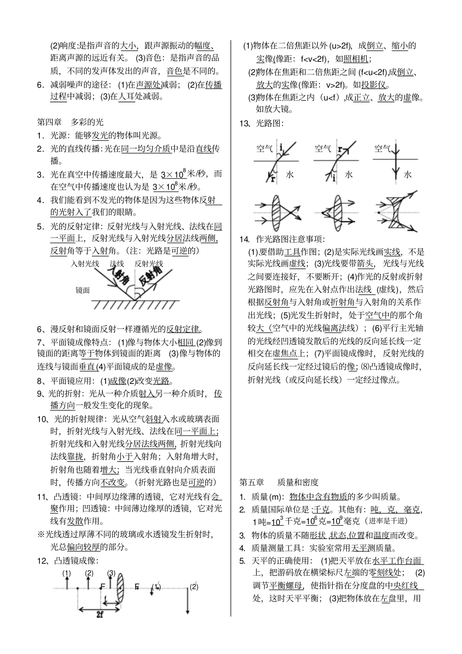 初中物理知识点大全沪科版_第2页