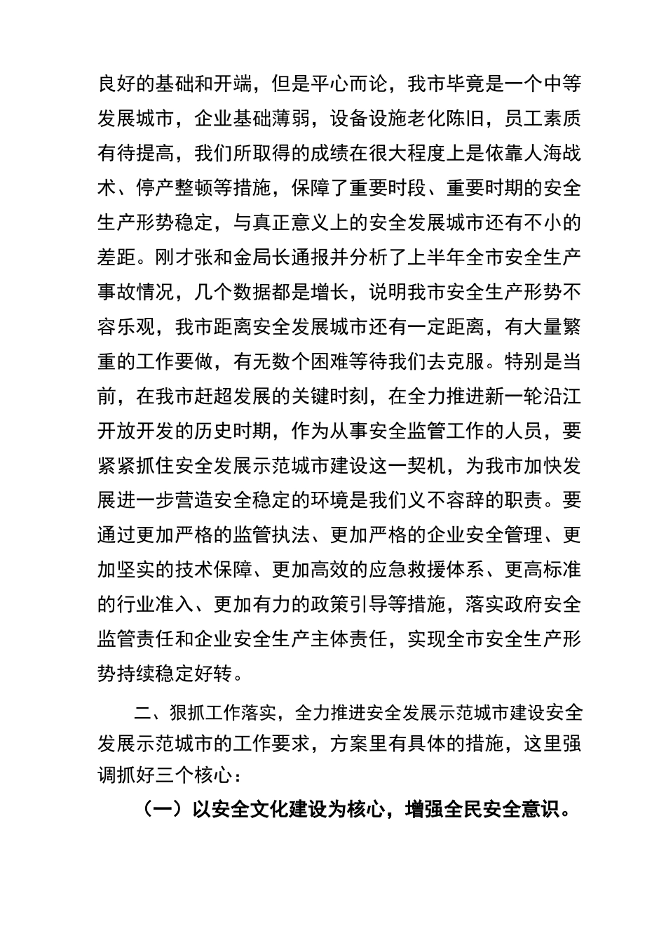 在全市安全发展示范城市动员大会上的讲话_第3页