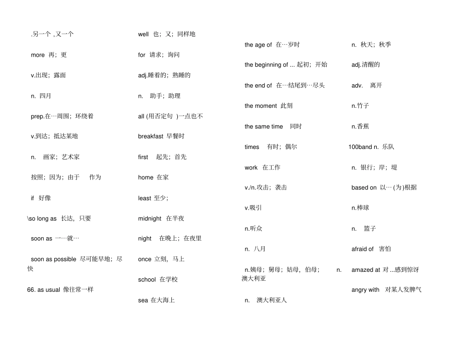 初中英语单词汇总阅读高频词汇_第2页