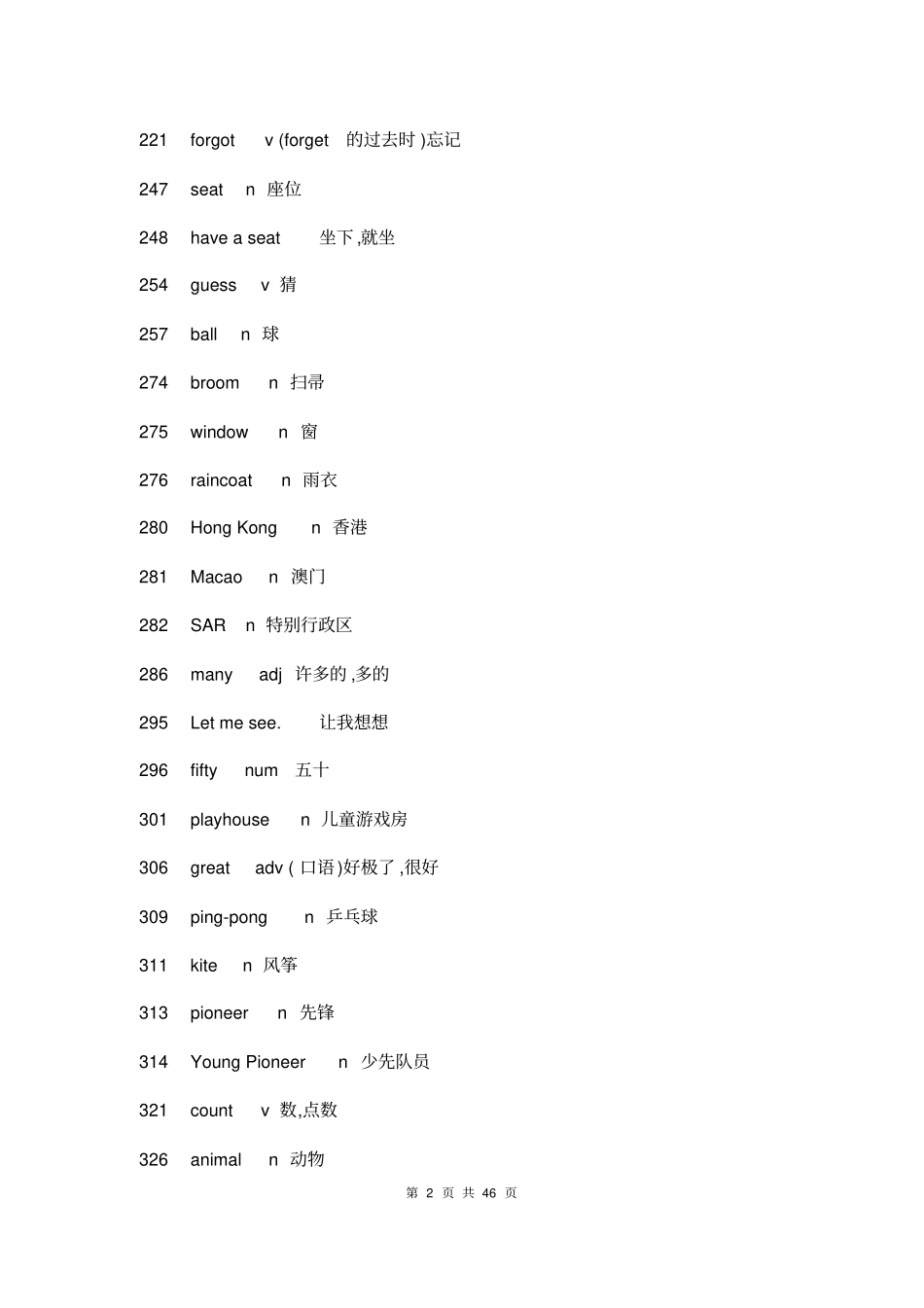 初中英语必备单词2182个_第2页