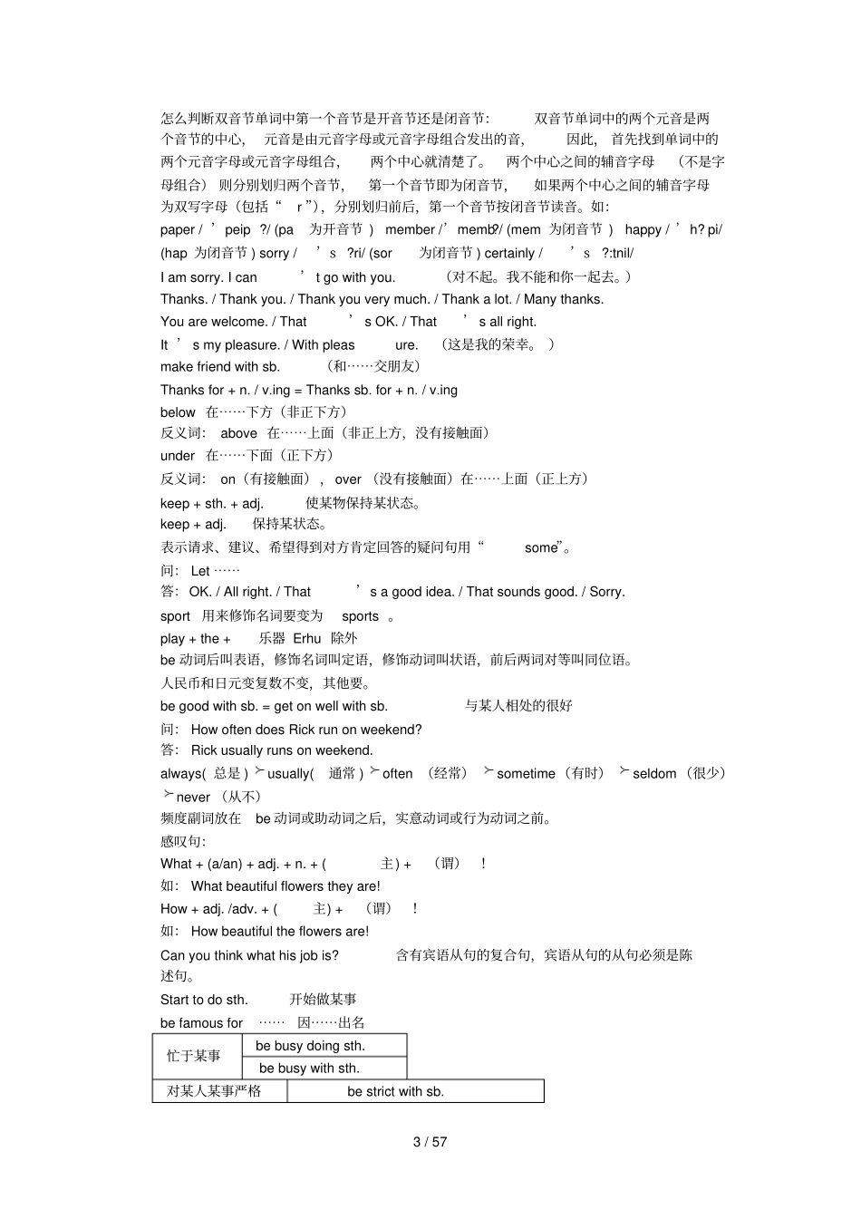 初中英语笔记大全-超级精华新版_第3页