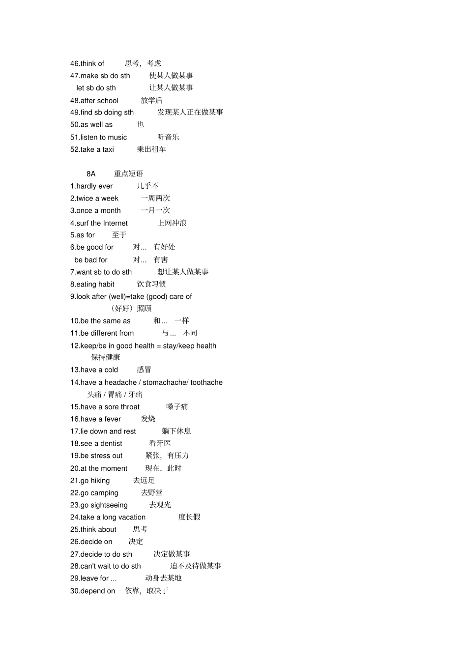 初中英语重点短语_第3页