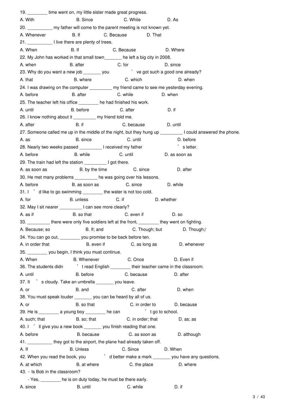 初二下状语从句重点及习题_第3页